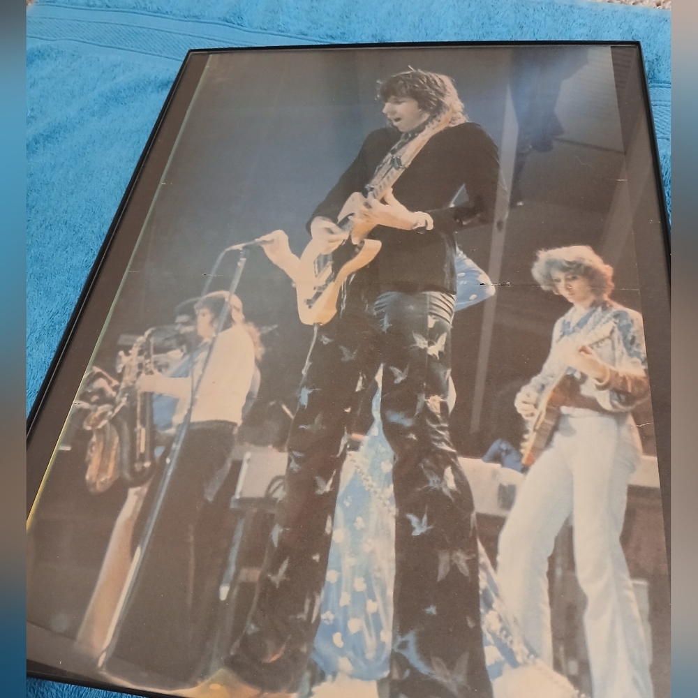 ☆ WOW 1970s Keith Richards Rolling Stones Vintage Music Concert Framed ☆